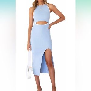 Cut out knit dress